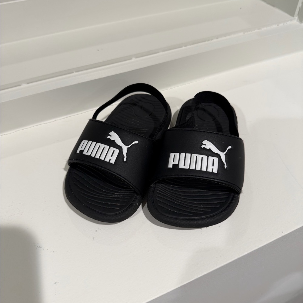 Puma Kids Black Slide Sandals Toddler 8
